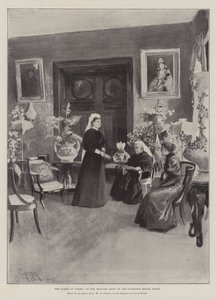 La reine à Cimiez, dans le salon de l